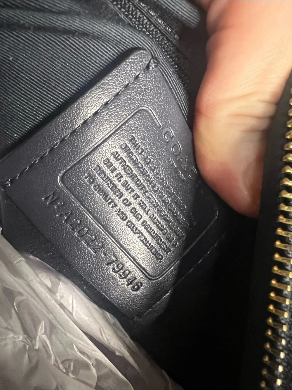 Coach Rowan Satchel in the color Midnight Blue (MSRP $398)